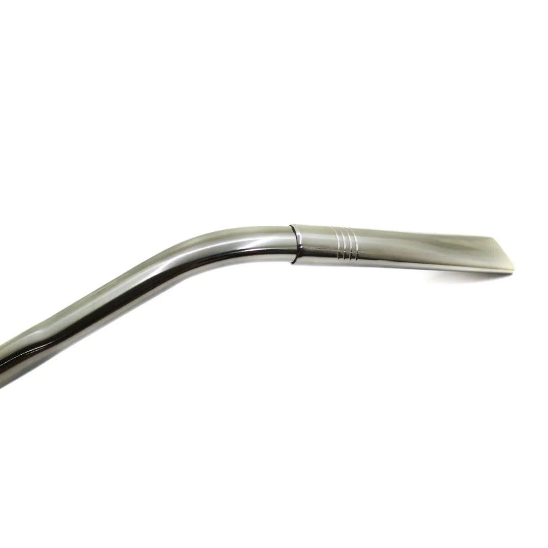 Bombilla Curva de Acero Inoxidable con Boquilla Ancha – 19 cm