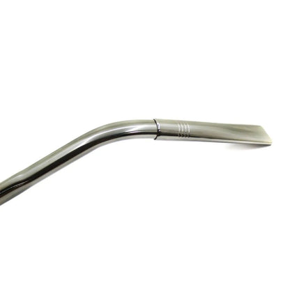 Bombilla Curva de Acero Inoxidable con Boquilla Ancha – 19 cm