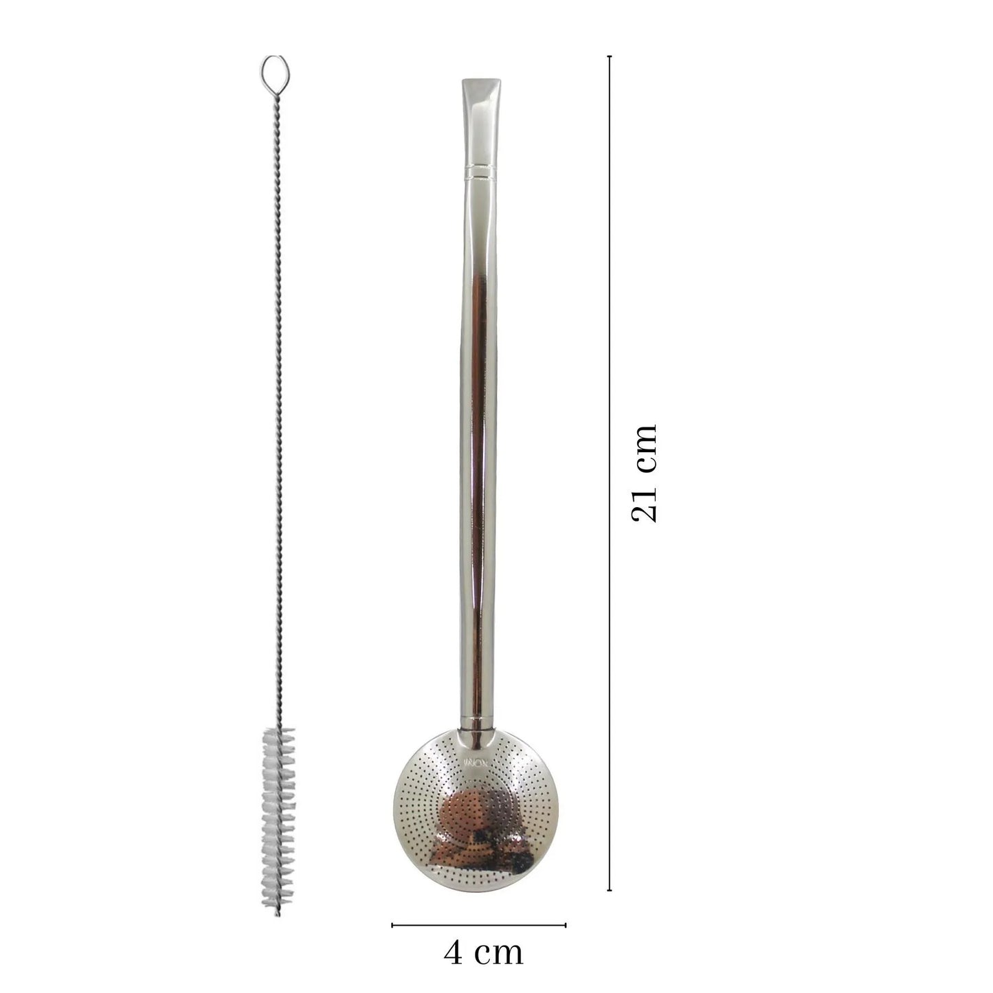 Bombilla Premium de Acero Inoxidable 1000 Orificios – 21 cm