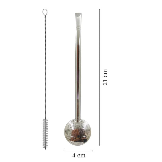 Bombilla Premium de Acero Inoxidable 1000 Orificios – 21 cm