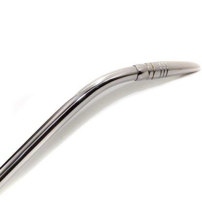 Bombilla Curva de Acero Inoxidable con Bojo Tipo Pera y Rosca – 19 cm