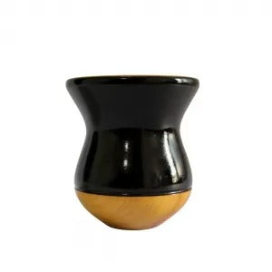 Kit Completo de Mate Negro: Matera, Termo y Porta Yerba Sintético con Mate de Madera