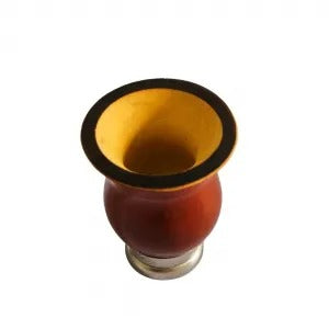 Kit de Mate Completo Caramelo con Bolso, Termo y Porta Yerba Sintético + Mate de Porongo