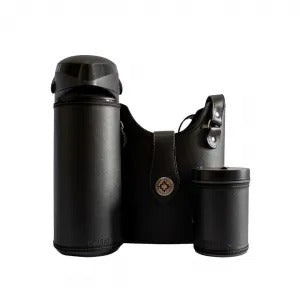 Kit Completo de Mate Negro: Matera, Termo y Porta Yerba Sintético con Mate de Madera