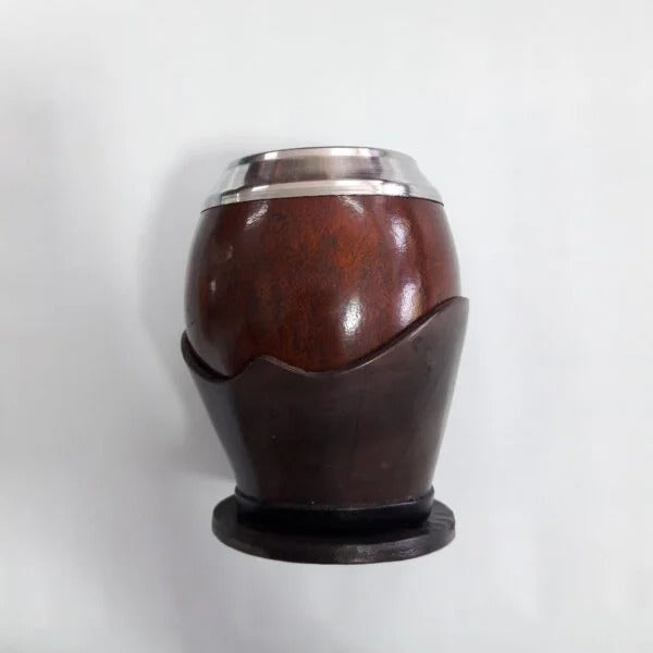 Cuia de Coquinho Con Boquilla de Acero Inoxidable y Soporte