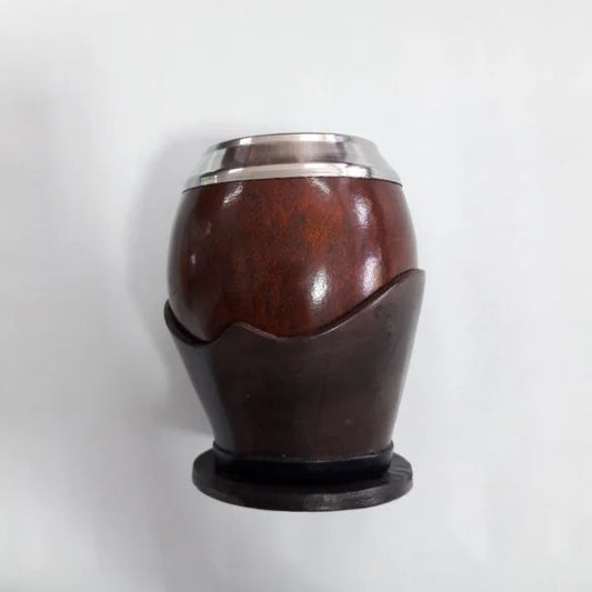 Cuia de Coquinho Con Boquilla de Acero Inoxidable y Soporte