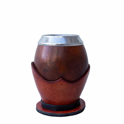 Kit de Mate: Mate Coquinho y Bombilla Curvada de Acero Inoxidable